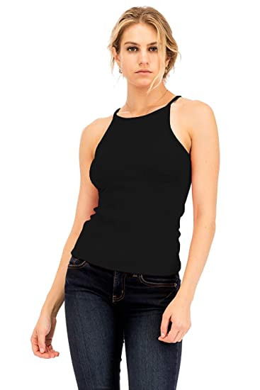 THE BLAZZE Women's Sleeveless Crop Tops Sexy Strappy Tees